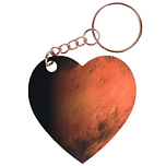 Sleutelhanger hartje 5x5cm - Take me to Mars