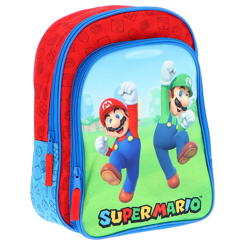 Rugzak - Super Mario - Mario & Luigi - Ritsen & Verstelbare Bandjes - 30x25x8cm