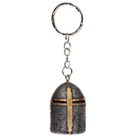 Sleutelhanger ijzer middeleeuwse ridderhelm/barbutahelm 4cm