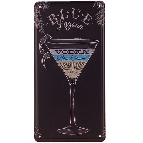  Amerikaans nummerbord - Blue Lagoon Cocktail
