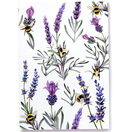 Notitieboekje - Nectar Meadows Lavendel - A5 Gelineerd - 100% Gerecycled Papier/Karton Gelijmde Rug - Dikte 7mm