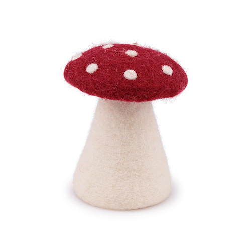 Vilten Paddenstoel Rood groot -10cm