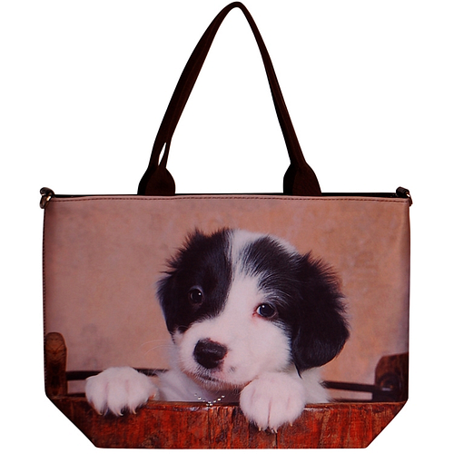  Handtas groot Border Collie pup