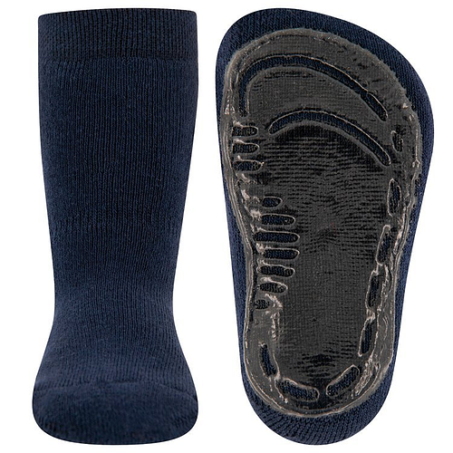Antislip sokken effen donkerblauw