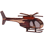 Strijkapplicatie Legerhelikopter Camouflage 7x4cm