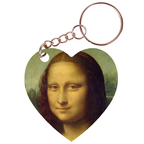 Sleutelhanger hartje 5x5cm - Mona Lisa - Leonardo da Vinci