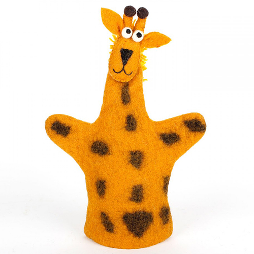 Vilten Handpop Giraffe  - 35cm