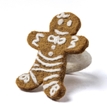 Servetring Vilt - Gingerbread / Gemberkoekman - Karamelbruin/Wit - Fairtrade