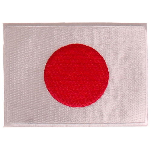 Strijkapplicatie 8x6cm vlag Japan