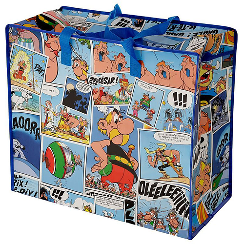 Grote Boodschappentas met rits Asterix & Obelix Stripboek  - 48x55x28cm  