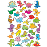 Stickers - Dinosaurussen Cartoonstyle - Scrapbook Hobby DIY Stickervel - 2-5cm - 64 Stuks