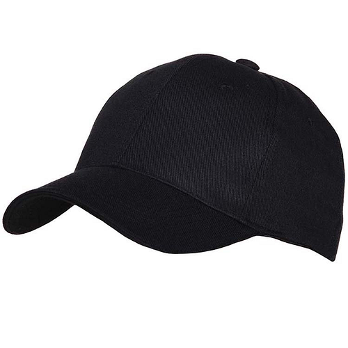 Baseballcap effen Zwart