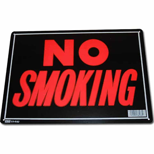 Metalen plaatje - No smoking