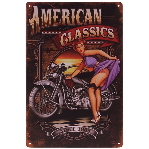 Metalen plaatje - American Classics Motor
