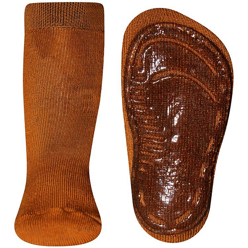 Antislip sokken Warm Okergeel