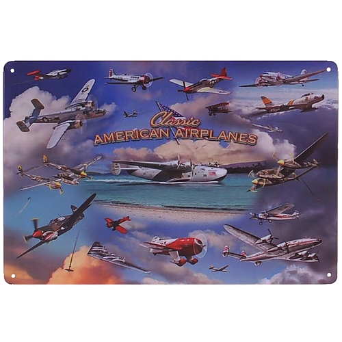 Metalen plaatje - American Classic Airplanes