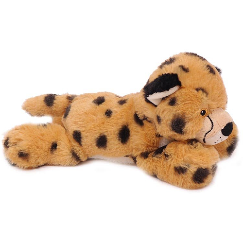 Superzachte Eco Knuffel met geborduurde oogjes - Cheeta liggend 23 cm