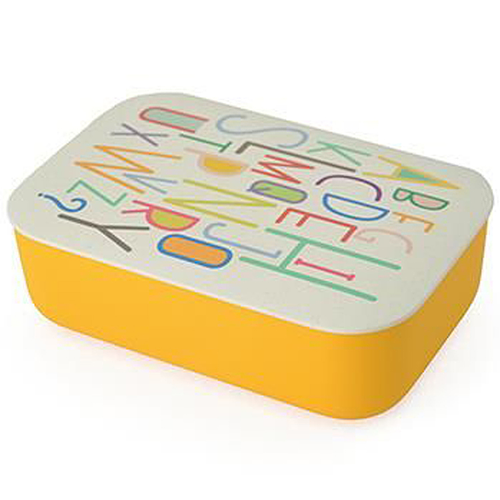 BioLoco Lunchbox PLA - Alphabet - Inclusief Splitter - 18,7x12,7x6,5cm