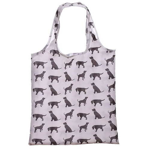 Opvouwbaar tasje Honden Zwart - Wit - 38x37cm