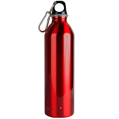 RVS waterfles 600ml - Metallic Rood