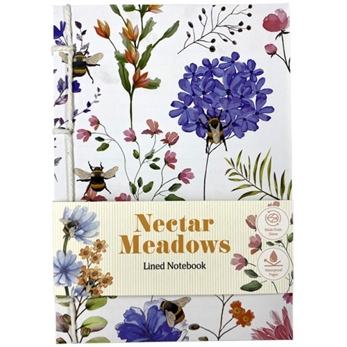 Notitieboek Bloemen Nectar Meadows - A5 STEENPAPIER - Gelinieerd