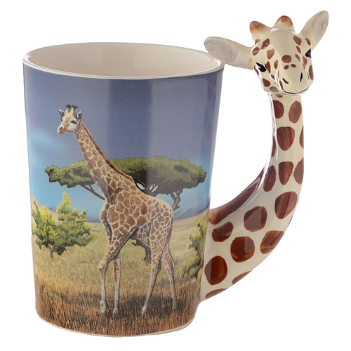 Beker met giraffe handvat