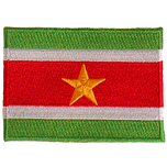 Strijkapplicatie 8x6cm vlag Suriname