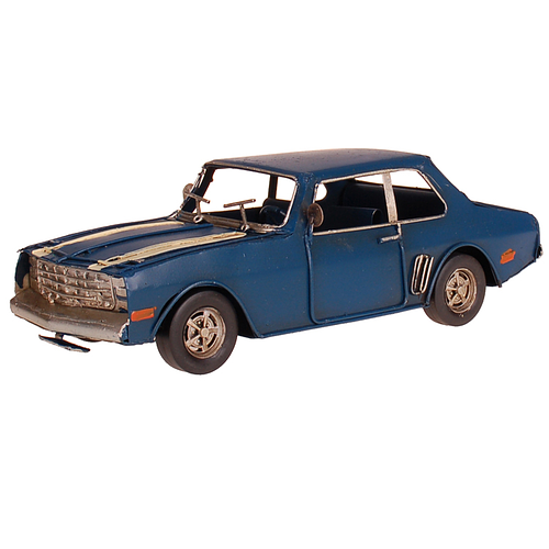 Metalen voertuig - Amerikaanse Classic Retro Sportscar Blauw - 25,5x10x8cm