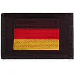 Zwarte klittenbandportemonnee 12x9cm - Applicatie 8x6cm vlag Duitsland