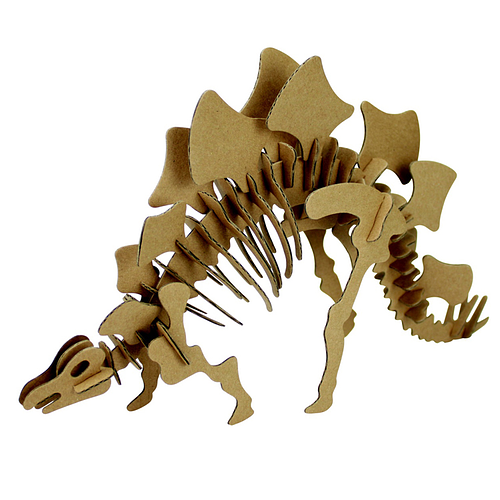 3D Model Karton Puzzel - Stegosaurus Dinosaurus - DIY Hobby Knutsellen - 26x16x7cm