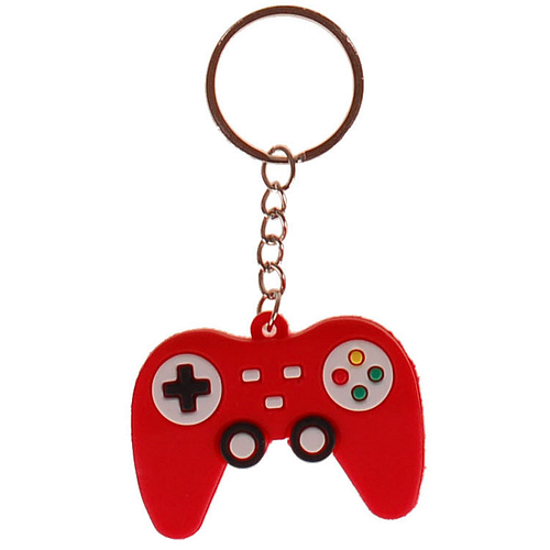 Sleutelhanger - Game Controller - Rood - PVC - 4cm